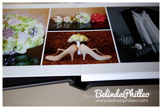 handmade leather wedding album