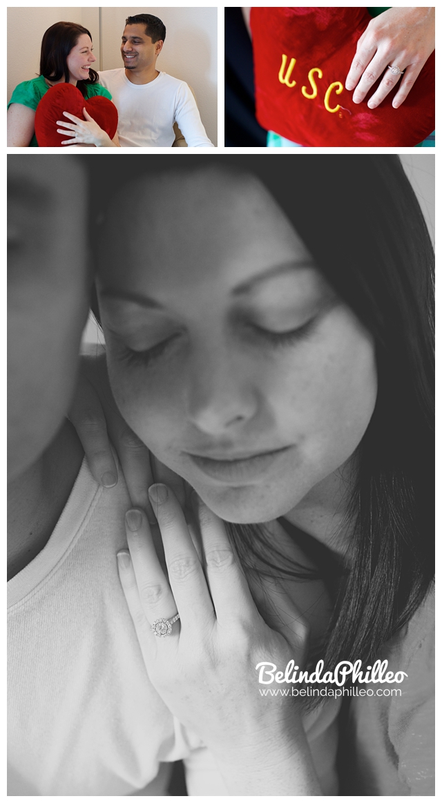 usc fans cozy engagement session