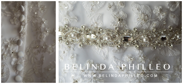 bridal gown details