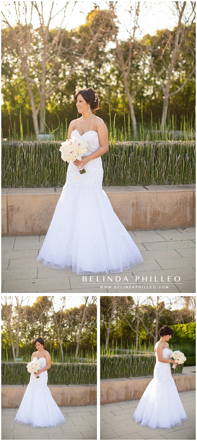 bridal potraits at cerritos sculpture garden