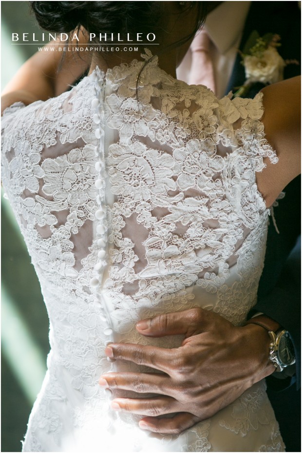 lace back wedding gown