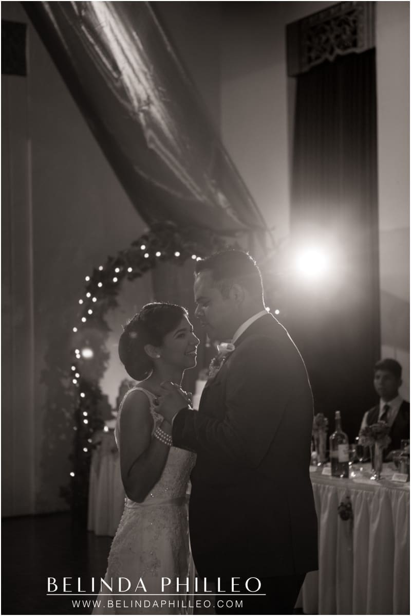 Bride and groom share their first dance at The Crystal Marquis Ballroom, Whittier, CA