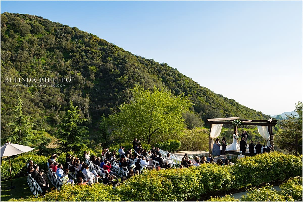 Ceremony site at Serendipity Garden Weddings, Oak Glen, CA