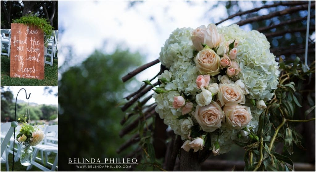 Ceremony details at Temecula Creek Inn wedding in Temecula, CA. Photos by Belinda Philleo
