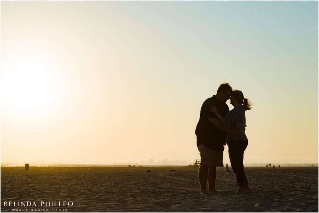 Sunset beach engagement photos