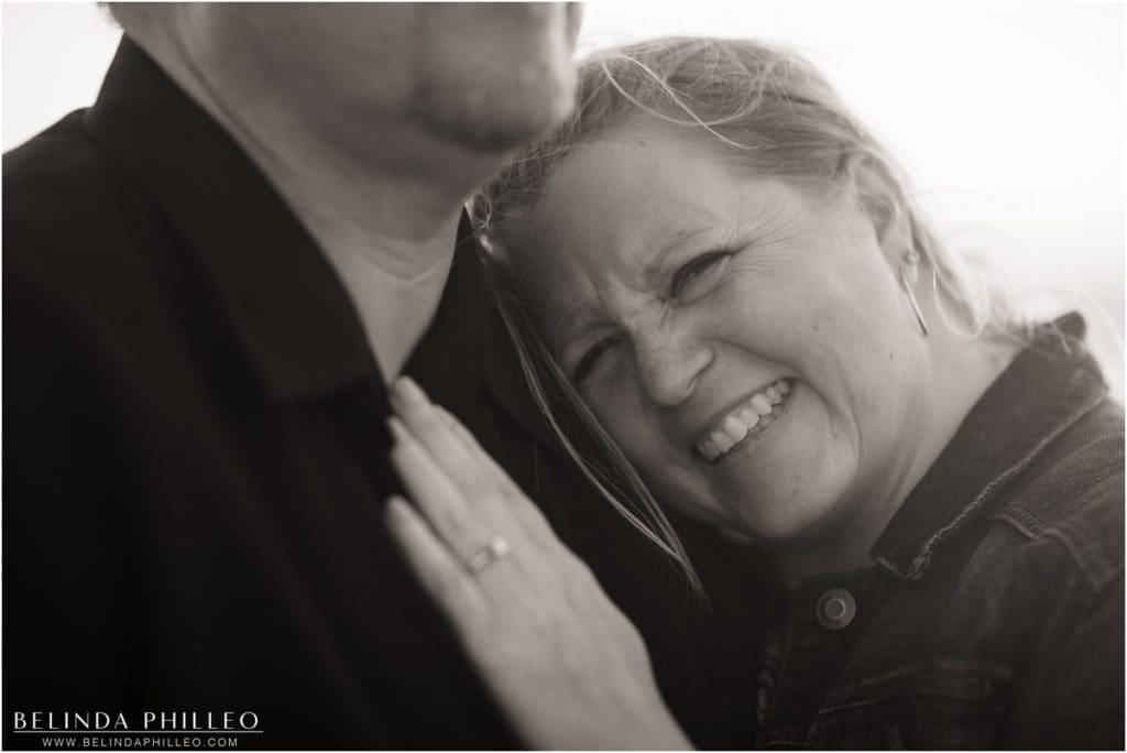 Sunset beach engagement photos