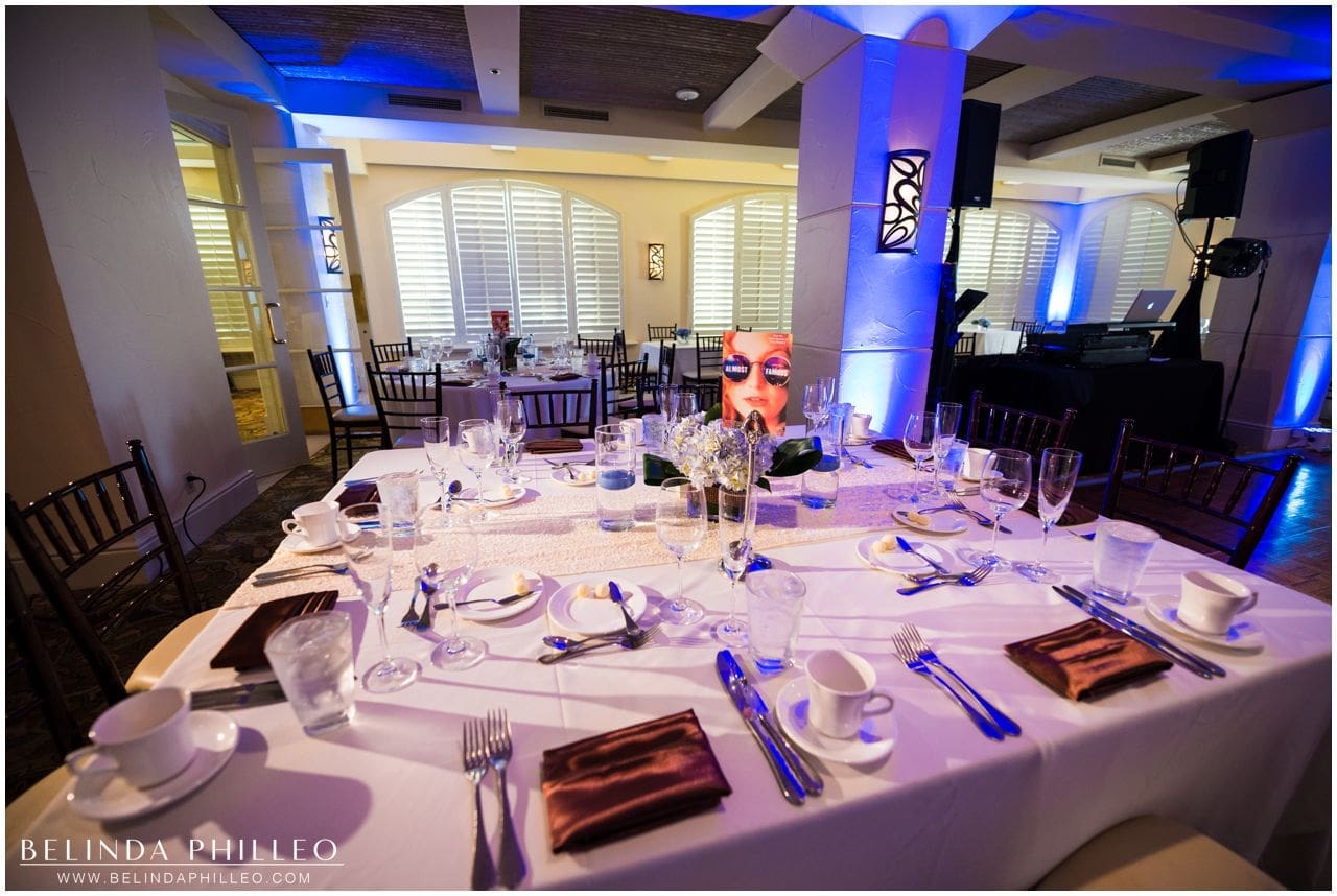 Wedding reception at Hilton Waterfront Resort in Huntington Beach, CA