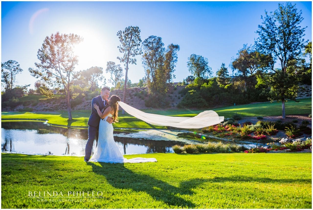 Bride and Groom at Friendly Hills Country Club Wedding