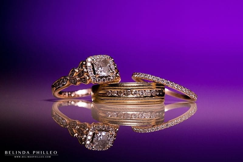Rose gold wedding bands
