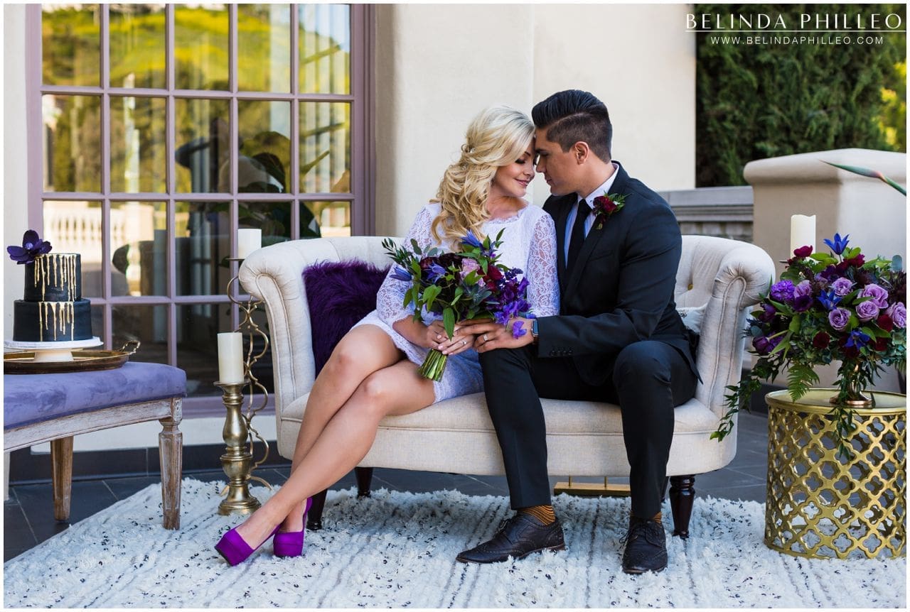 Black and purple wedding inspiration by Kimberly Persons and Belinda Philleo