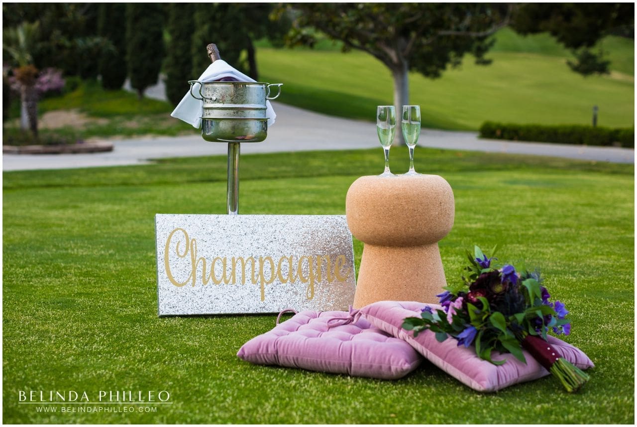 Champagne wedding decor 