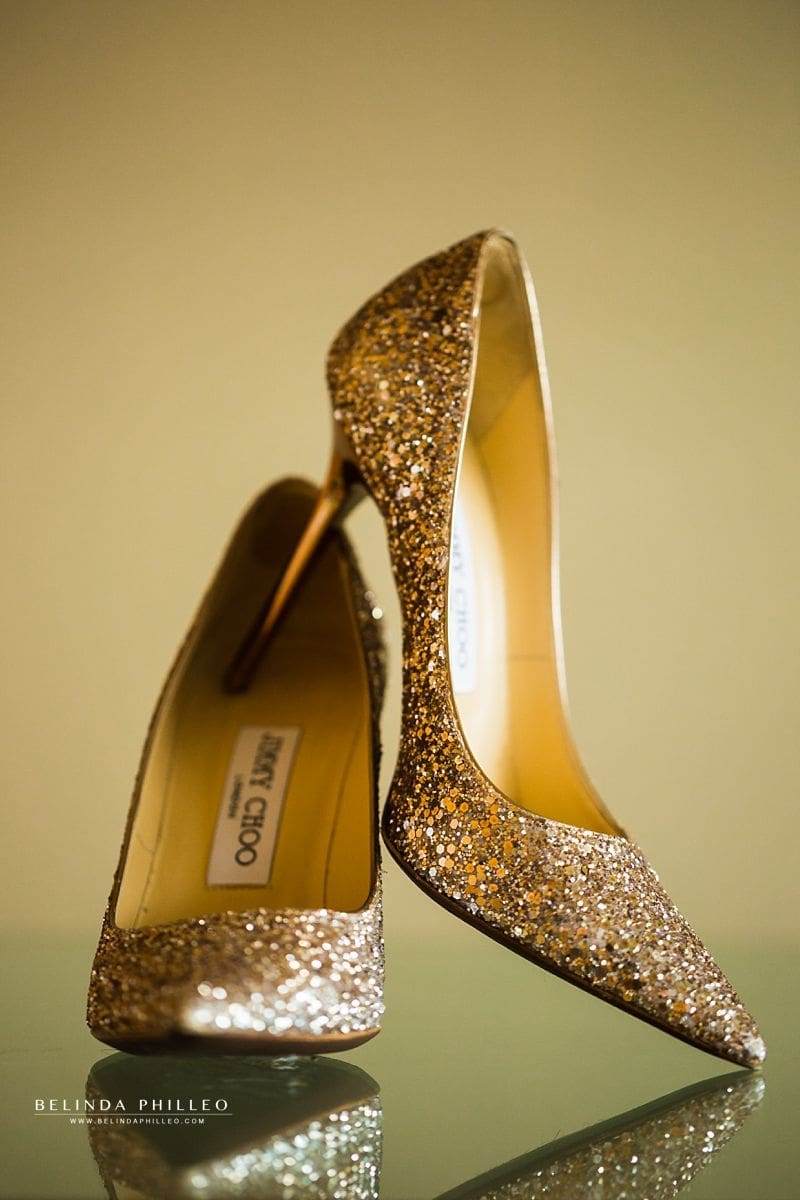 Gold Glitter Jimmy Choo shoes