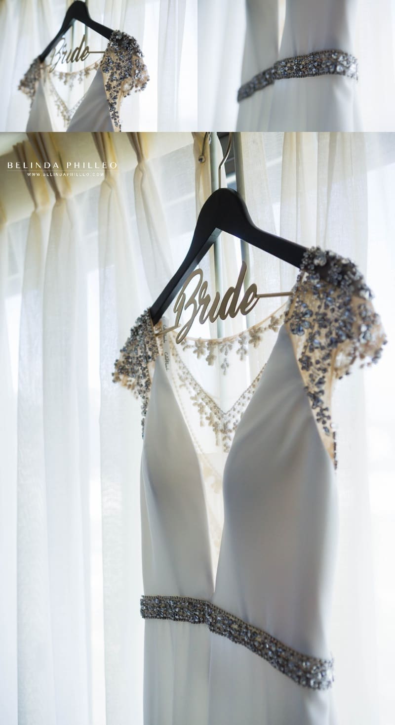 Calla Blanche jewel encrusted cap sleeve bridal gown style number 18112