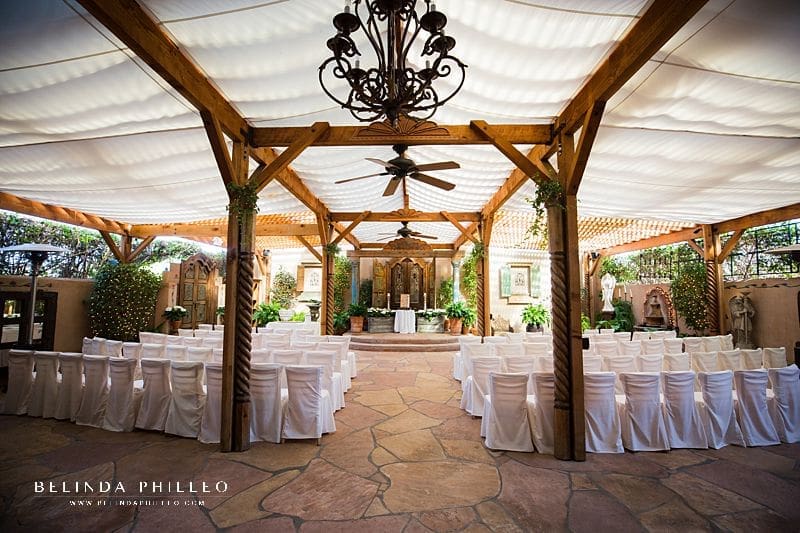 Ceremony site at The Hacienda Santa Ana Wedding Venue