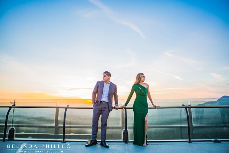 Griffith Observatory engagement photos at sunset