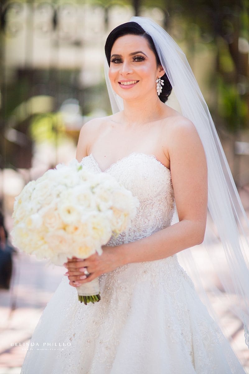 Bride portrait by Belinda Philleo at Los Angeles River Center & Gardens Wedding