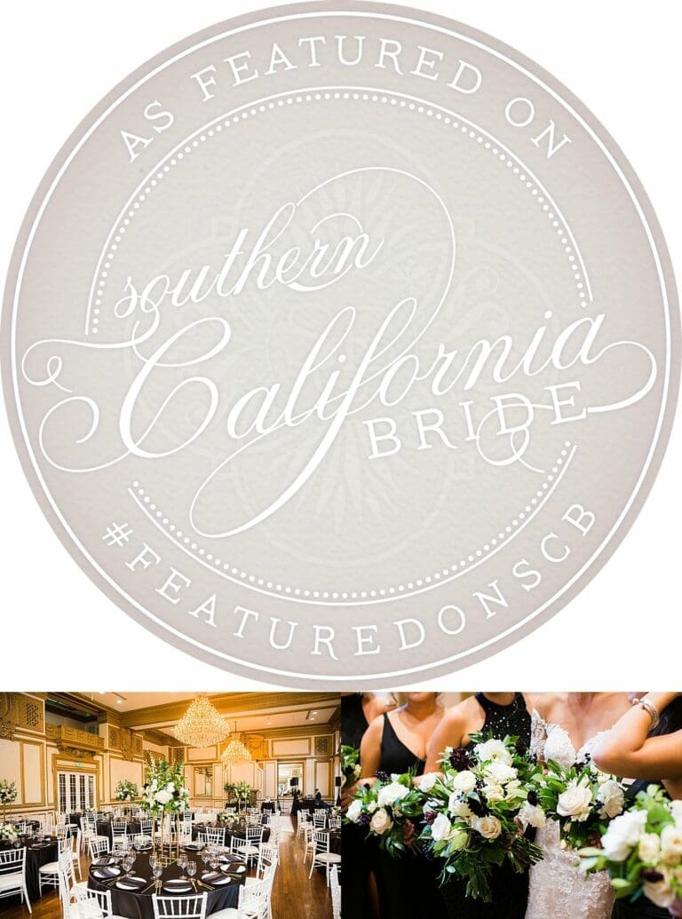 Featured On Southern California Bride: Glamorous Alexandria Ballrooms Wedding