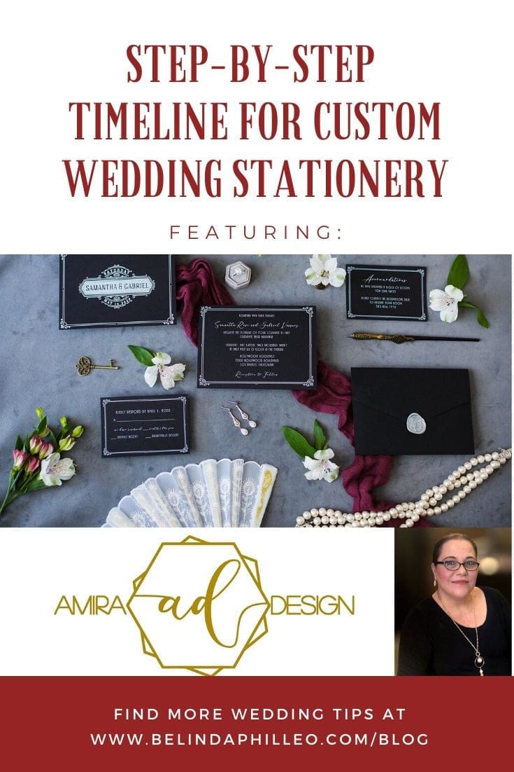 Step-by-step timeline for custom wedding invitation design