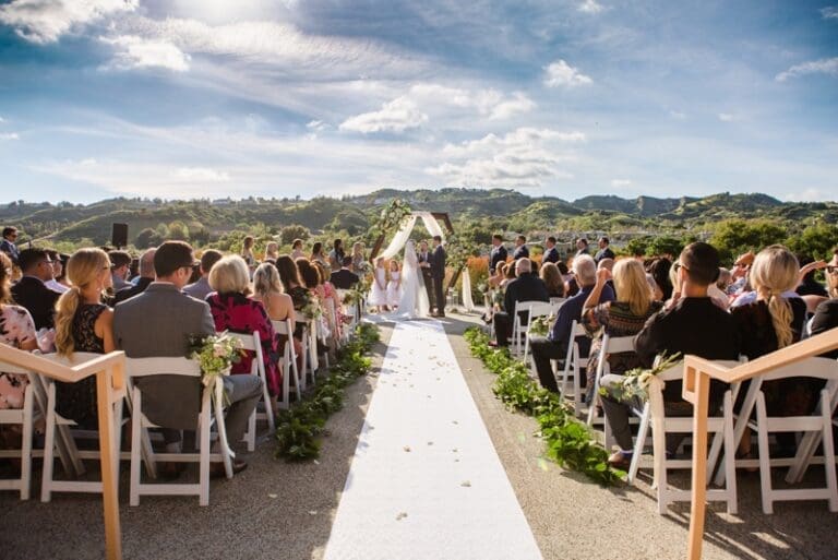 Coto De Caza Golf Club Wedding with White and Blue Details