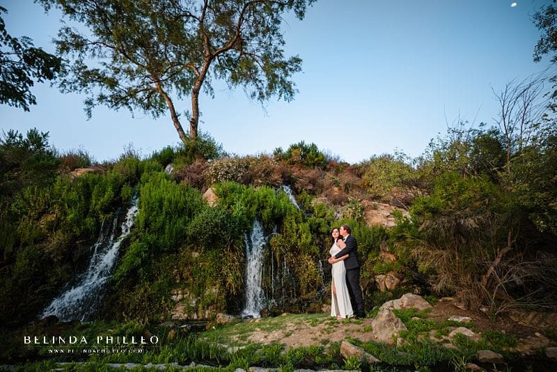 Strawberry Farms Golf Club wedding waterfall portraits