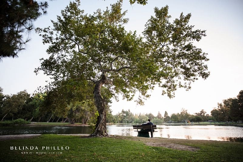 Yorba Regional Engagement pictures at sunset