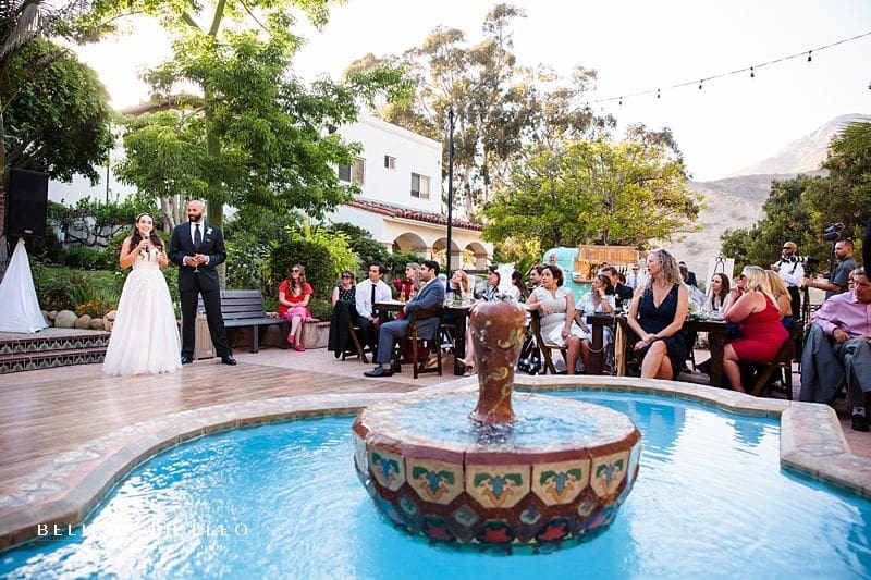 Serra Retreat courtyard wedding in Malibu