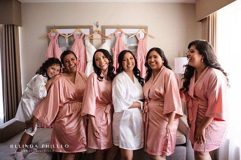 soft pink bridesmaid robes