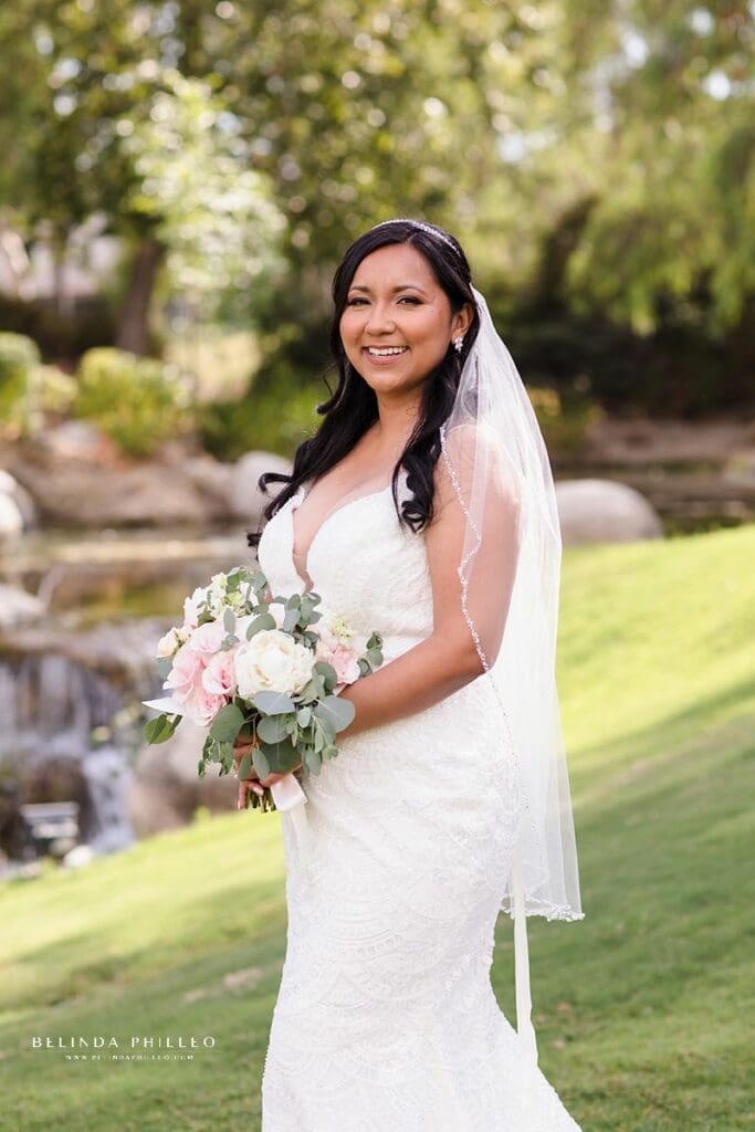 Bridal portraits at Coyote Hills golf course wedding