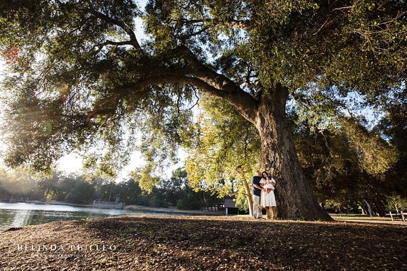 Family portraits at Irvine Regional Park in Southern California