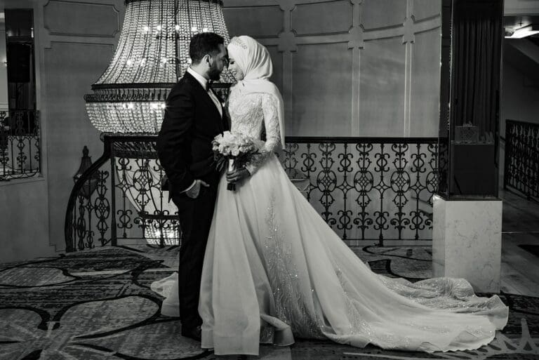 Intimate Brandview Ballroom Wedding in Glendale, CA with Blush and White Florals