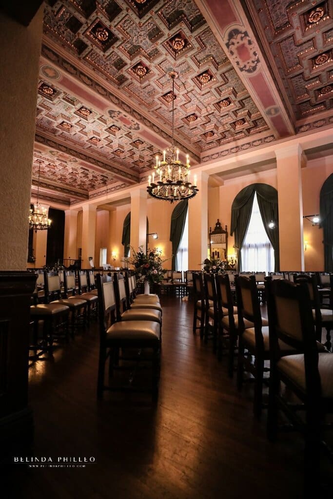 Ceremony in Lounge at Ebell Los Angeles wedding