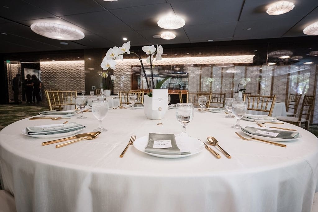 Wedding reception at Japanese American Cultural and Community Center in Los Angeles, CA