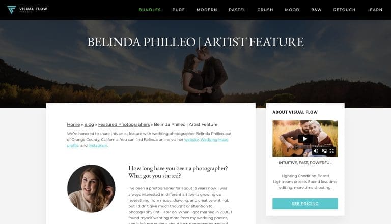 Featured Artist Interview on Visual Flow Presets
