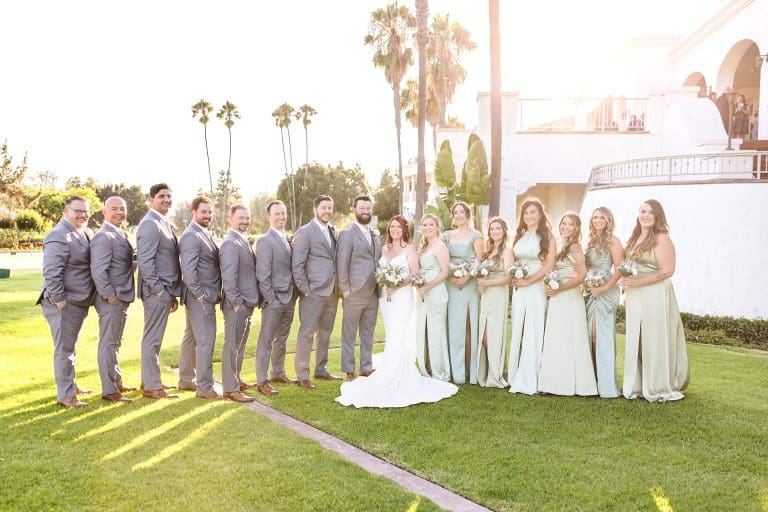 Late Summer Wedding at Los Coyotes Country Club with Sage Green & Gold Decor