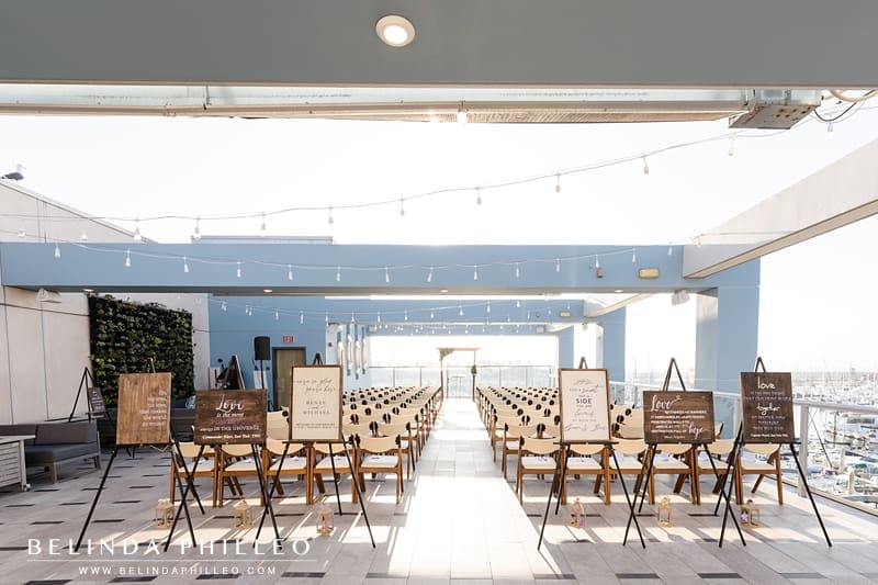 Shade Hotel wedding ceremony setup
